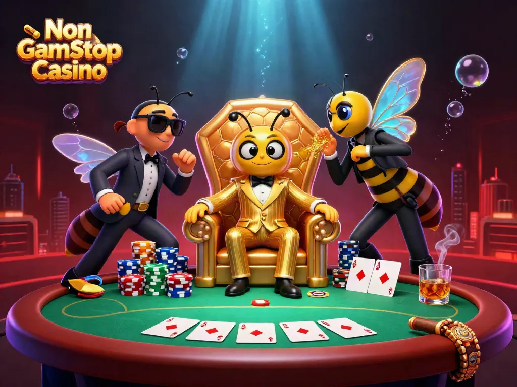 Engage in thrilling gameplay at a Non Gamstop Casino with elite characters and poker elements.