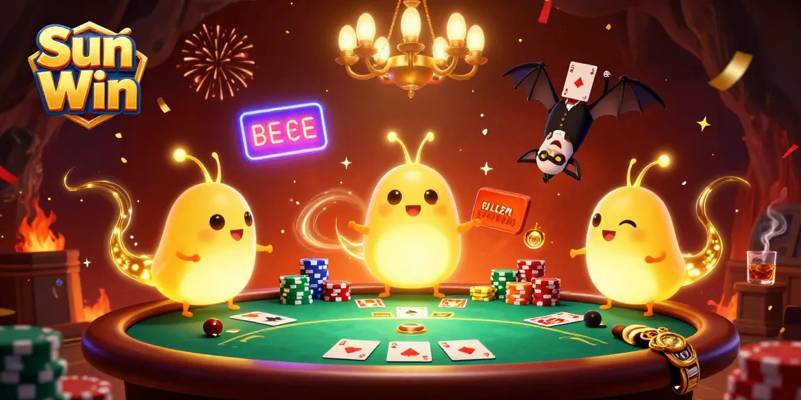 Experience thrilling gameplay at Sun Win with luminous glowworms lighting up the casino atmosphere.